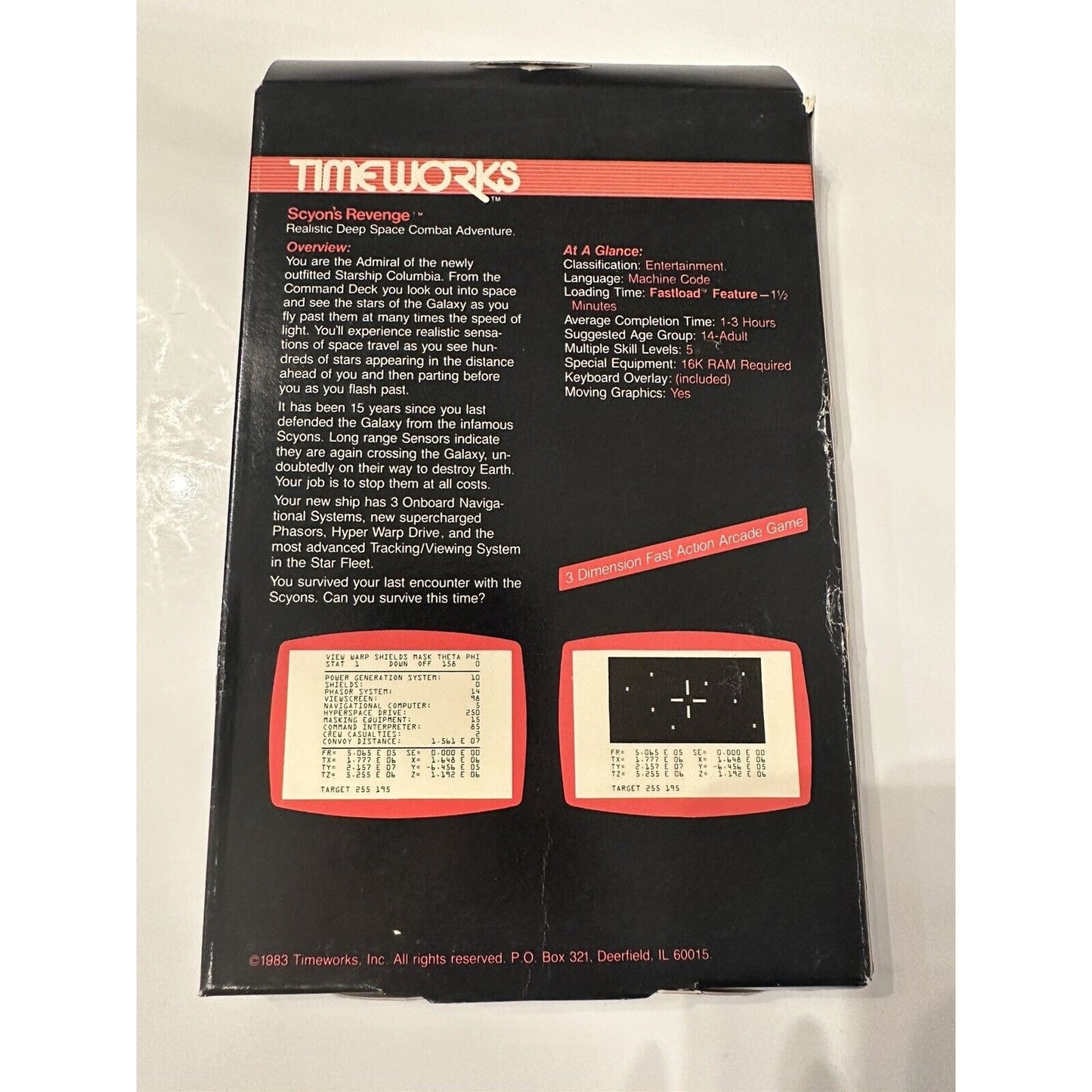 VINTAGE *NEW* Timeworks Timex-Sinclair 1K/ZX81 Scyon's Revenge 16K RAM