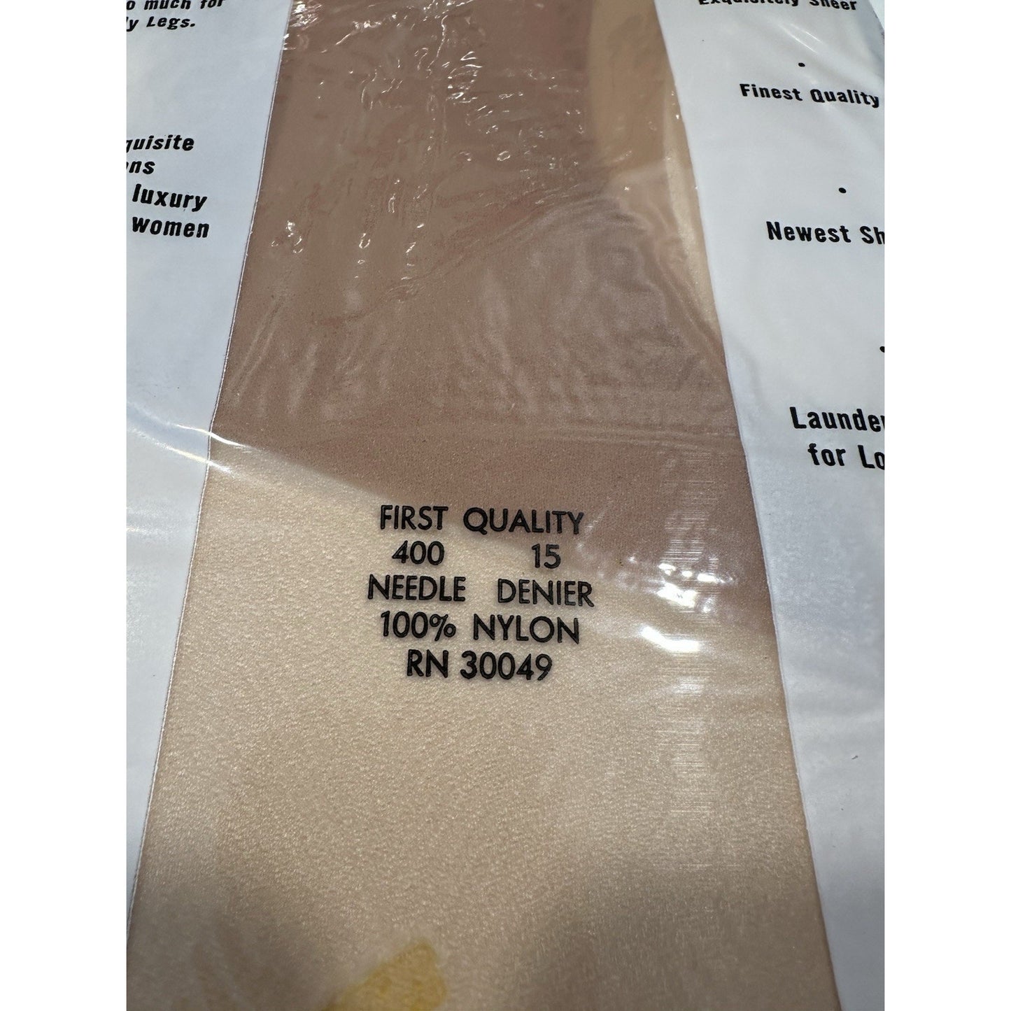 VINTAGE *NEW* Sabrina Hosiery Sheer Seamless-Plain Knit-Lt Beige Sz 10 X 11-Pack