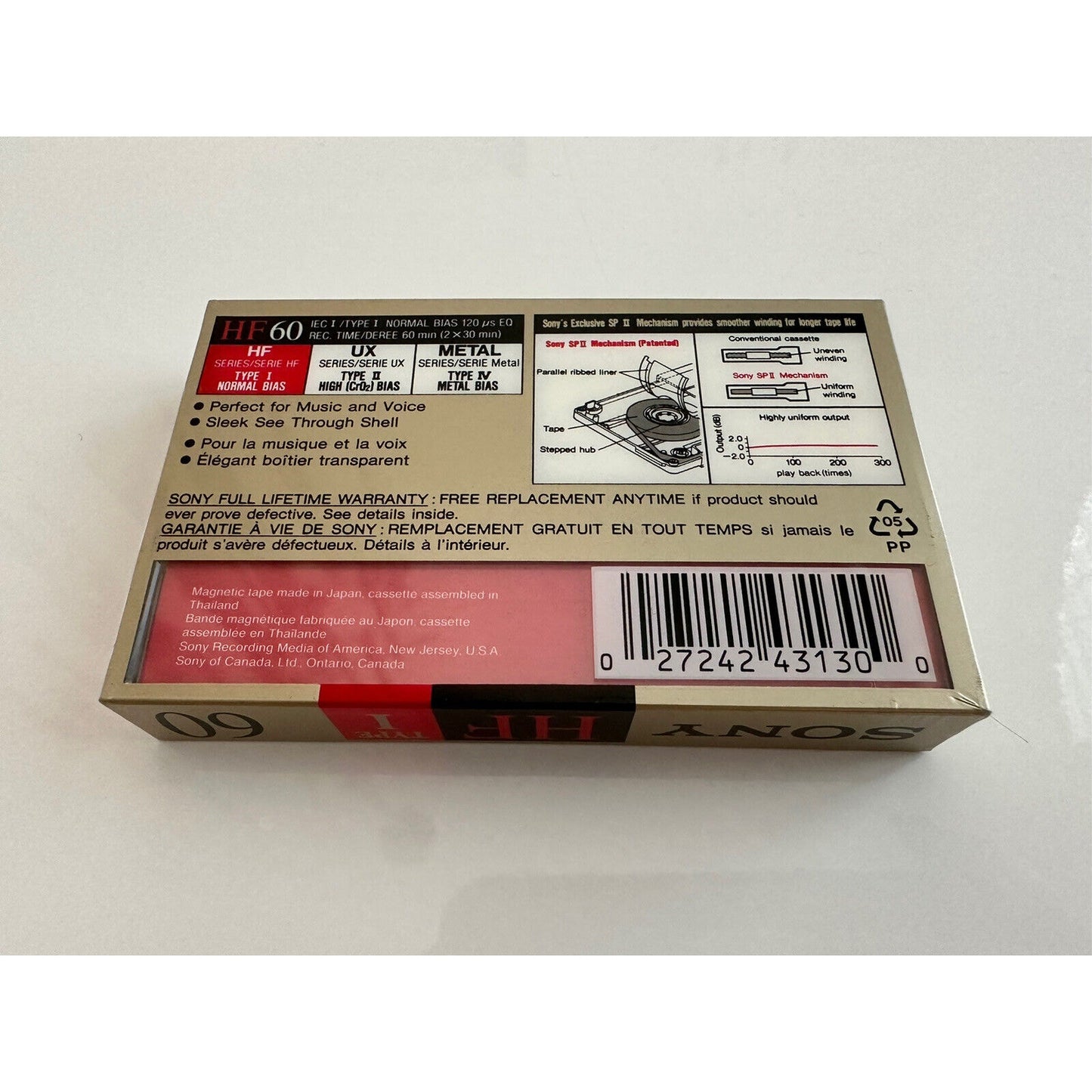 VINTAGE *NEW* SONY HF 60-Min Blank Audio Cassette Tape