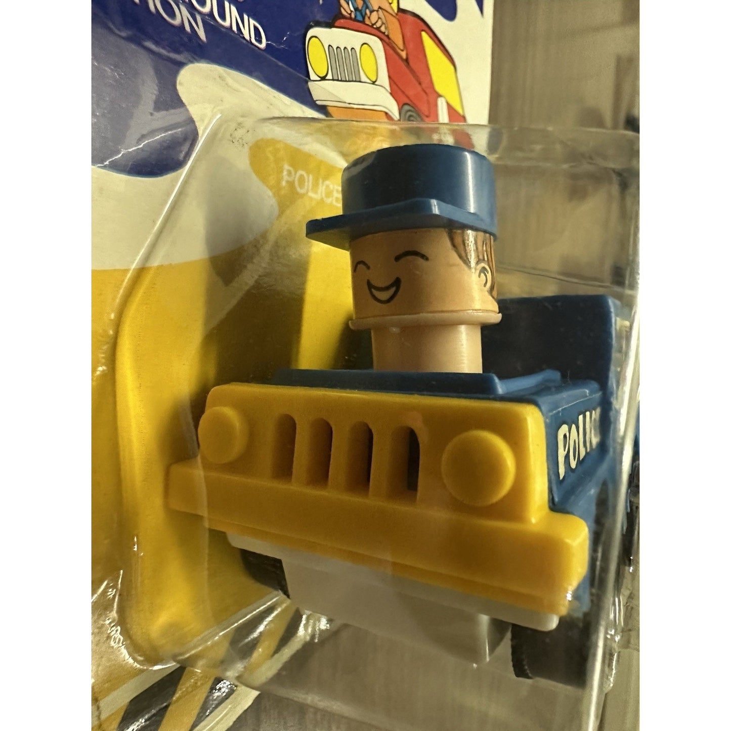 VINTAGE *NEW* 1970'S Wind Up SOS Lorry Police Plastic Toy