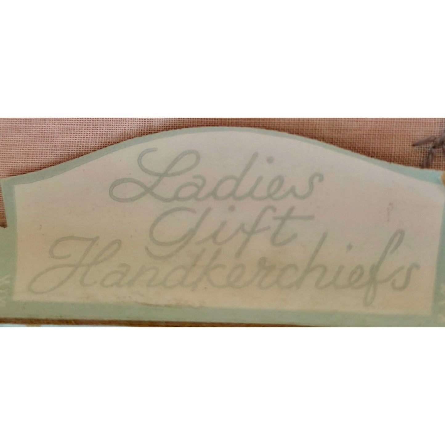VINTAGE *NEW* 1950's Swiss Style Cotton Handkerchief White w/Flowers & Necklace