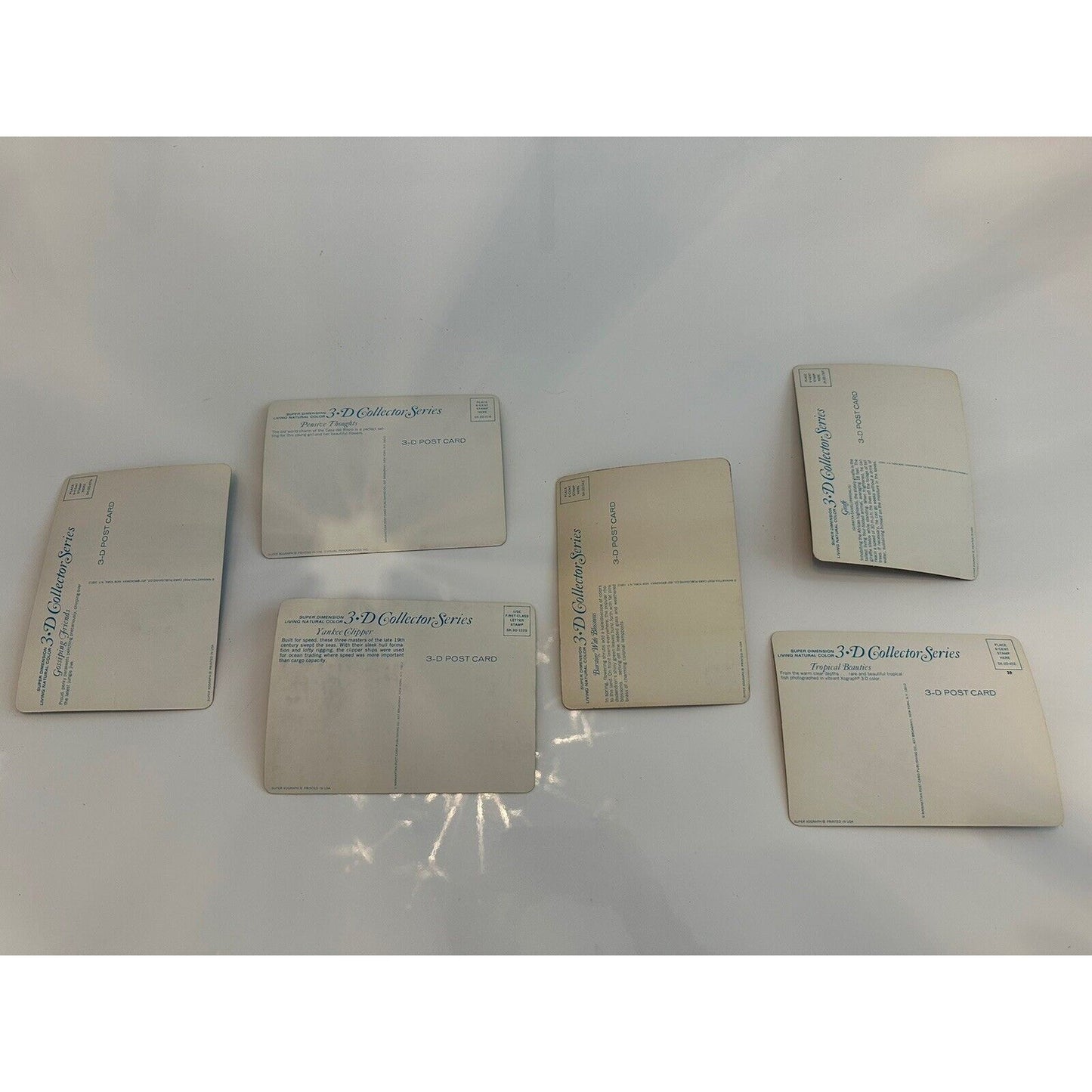 VINTAGE *NEW* Manhattan Publishing 3D Hologram Postcards - Set of 6