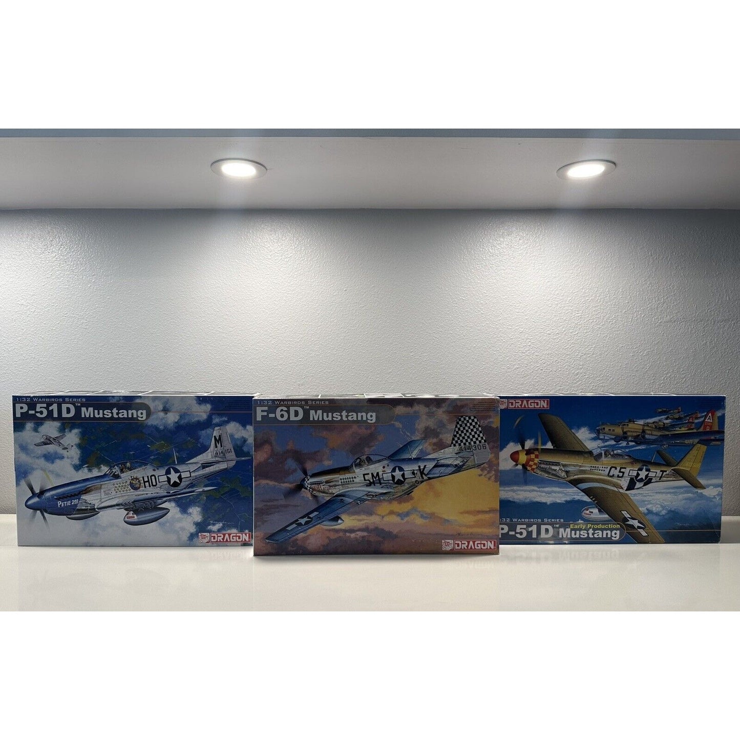 VINTAGE *NEW* DRAGON 1:32 Warbirds Series Mustang Set #3201, 3202, 3205 P-51DX2/F-6D