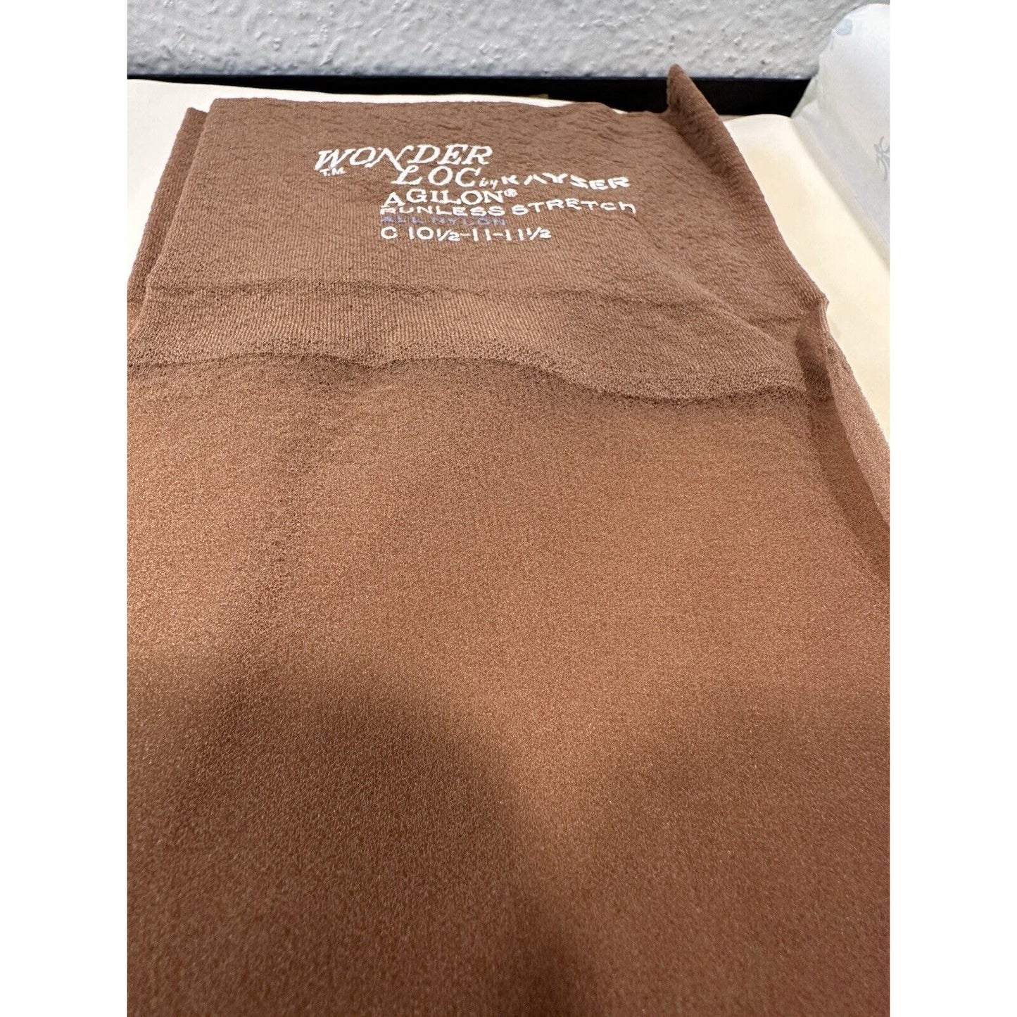 VINTAGE *NEW* Kayser Hose-Wonderloc Stretch-Honeysweet-Seamless-Sz10.5/L C 3pk