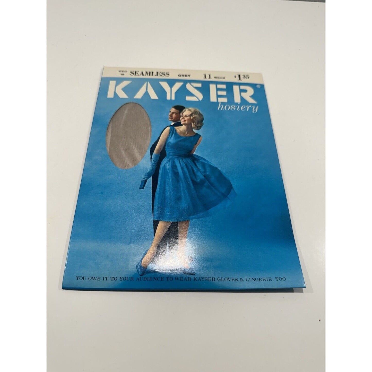 VINTAGE *NEW* Kayser Hosiery-Seamless-Grey-2pair-Sz10S