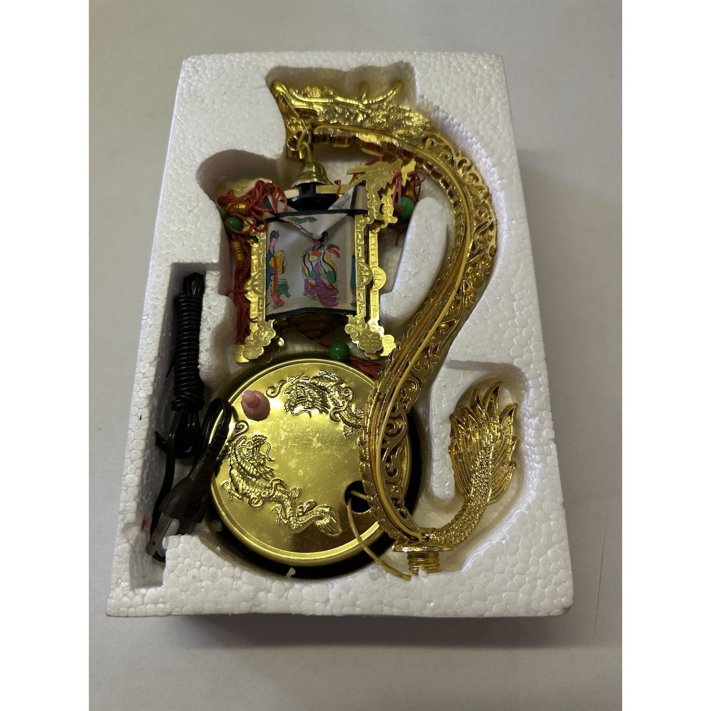 VINTAGE *NEW* 1970's Chinese Dragon Lantern Lamp Hong Kong