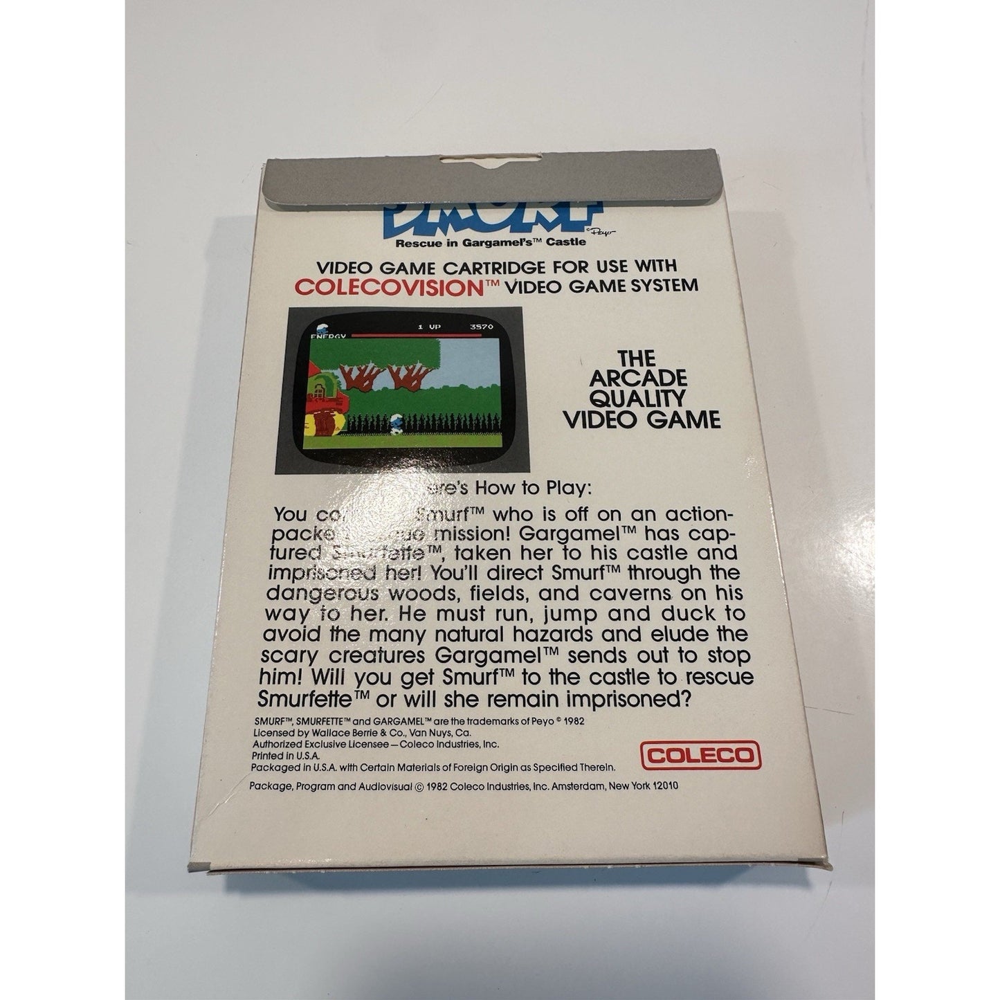 VINTAGE *NEW* 1982 SMURF Rescue in Gargamel's Castle for Colecovision
