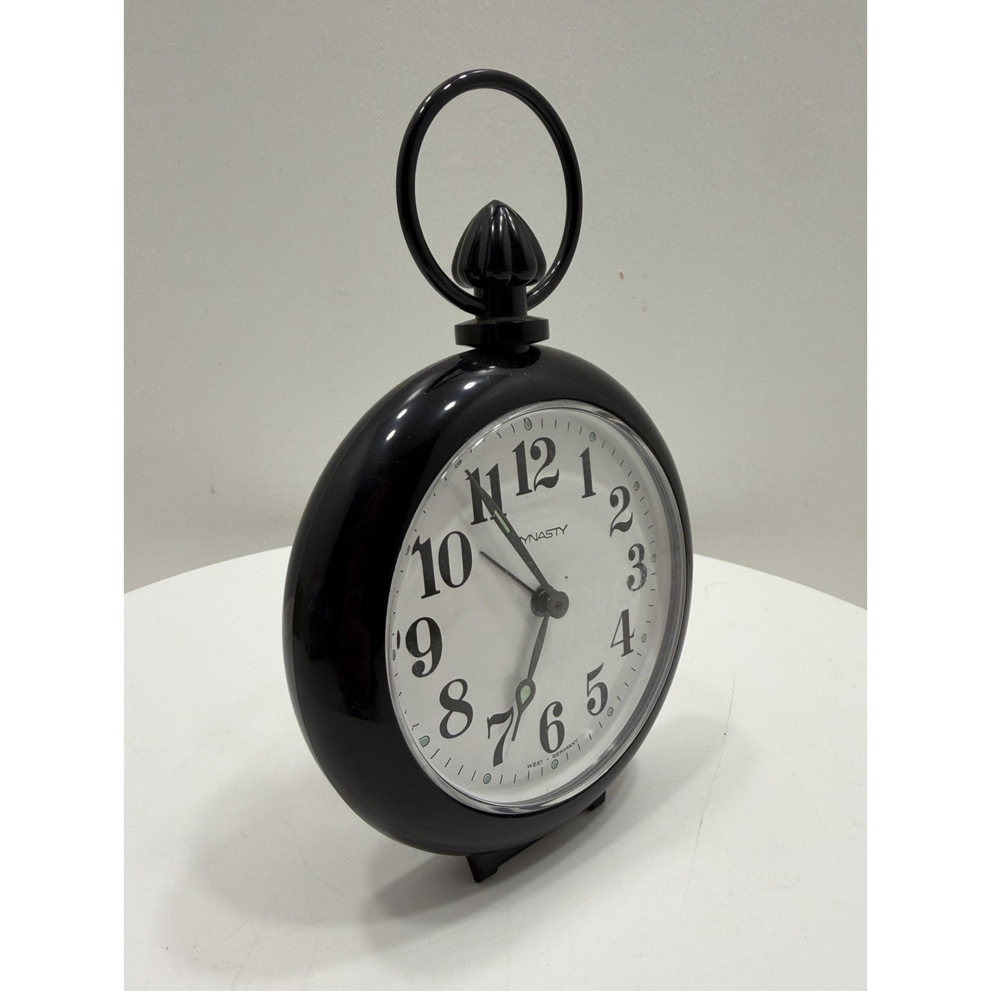 VINTAGE *NEW* 1970's Dynasty 7" Keywound Metal Alarm Clock - Black