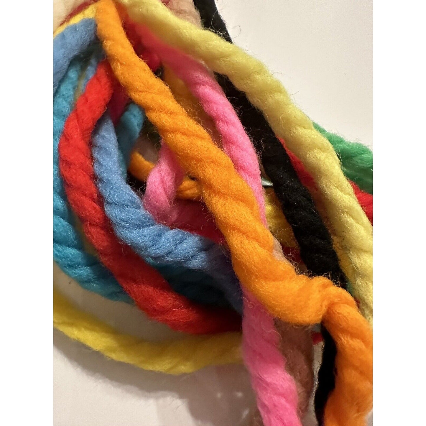 VINTAGE *NEW* 1970's/1980's Goody Hair Doodles Thick 42" MULTICOLOR 100% Wool