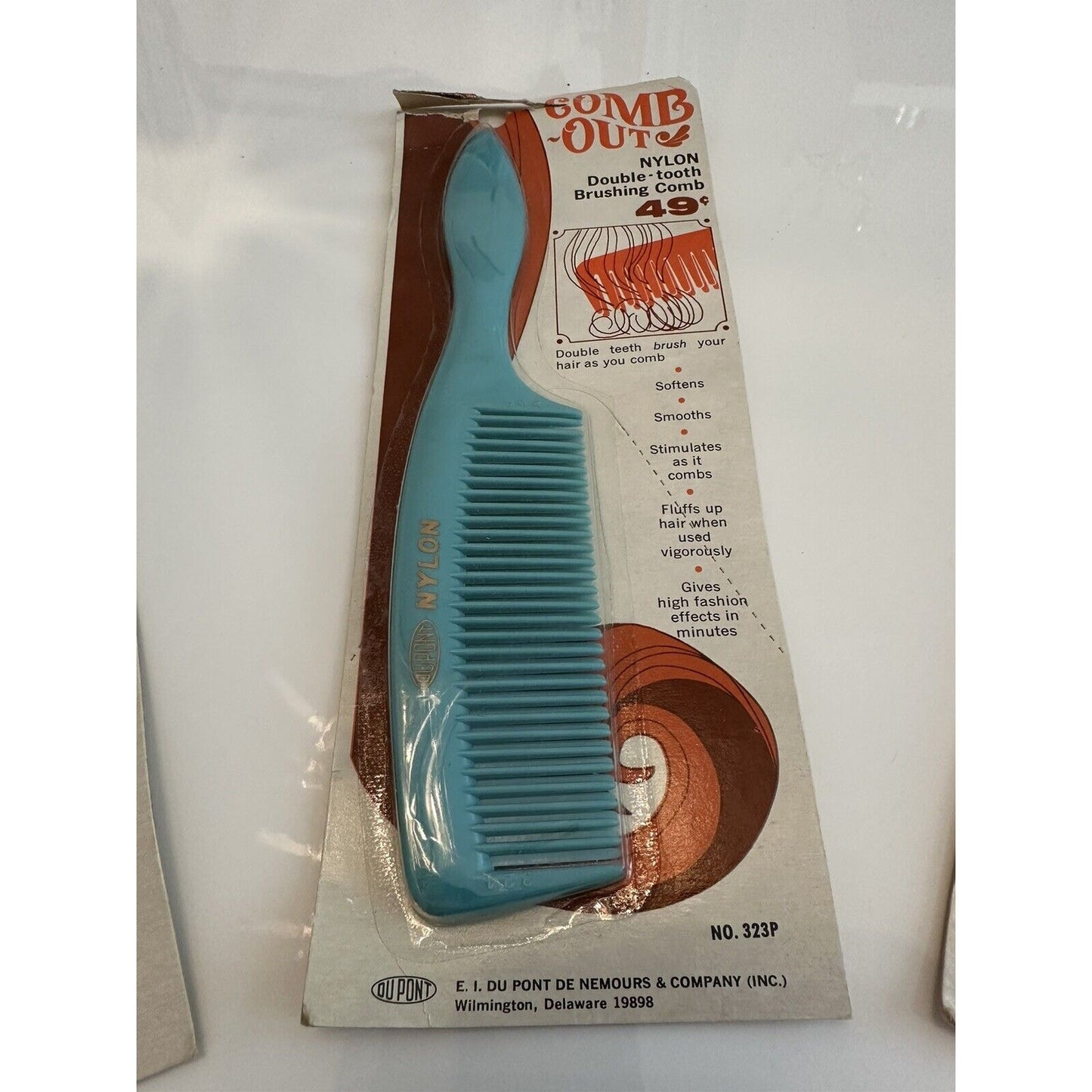 VINTAGE *NEW* Dupont Handled Comb-Out Double Tooth Nylon Set=3
