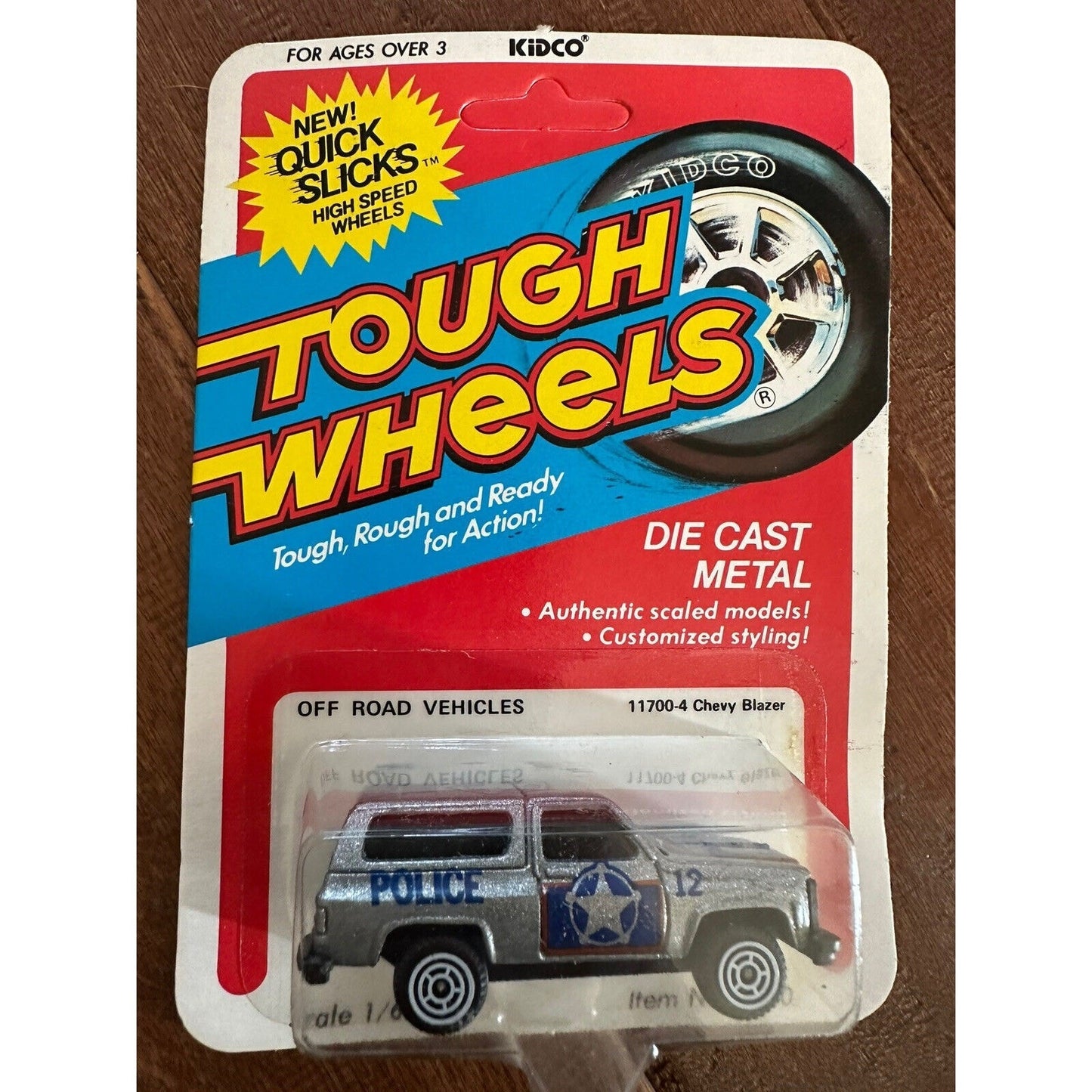 VINTAGE *NEW* Kidco Tough Wheels OFF ROAD Police Chevy Blazer Silver