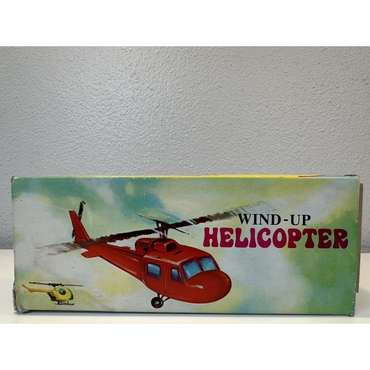 VINTAGE *NEW* 1960's Wind up Helicopter Plastic Toy Hong Kong