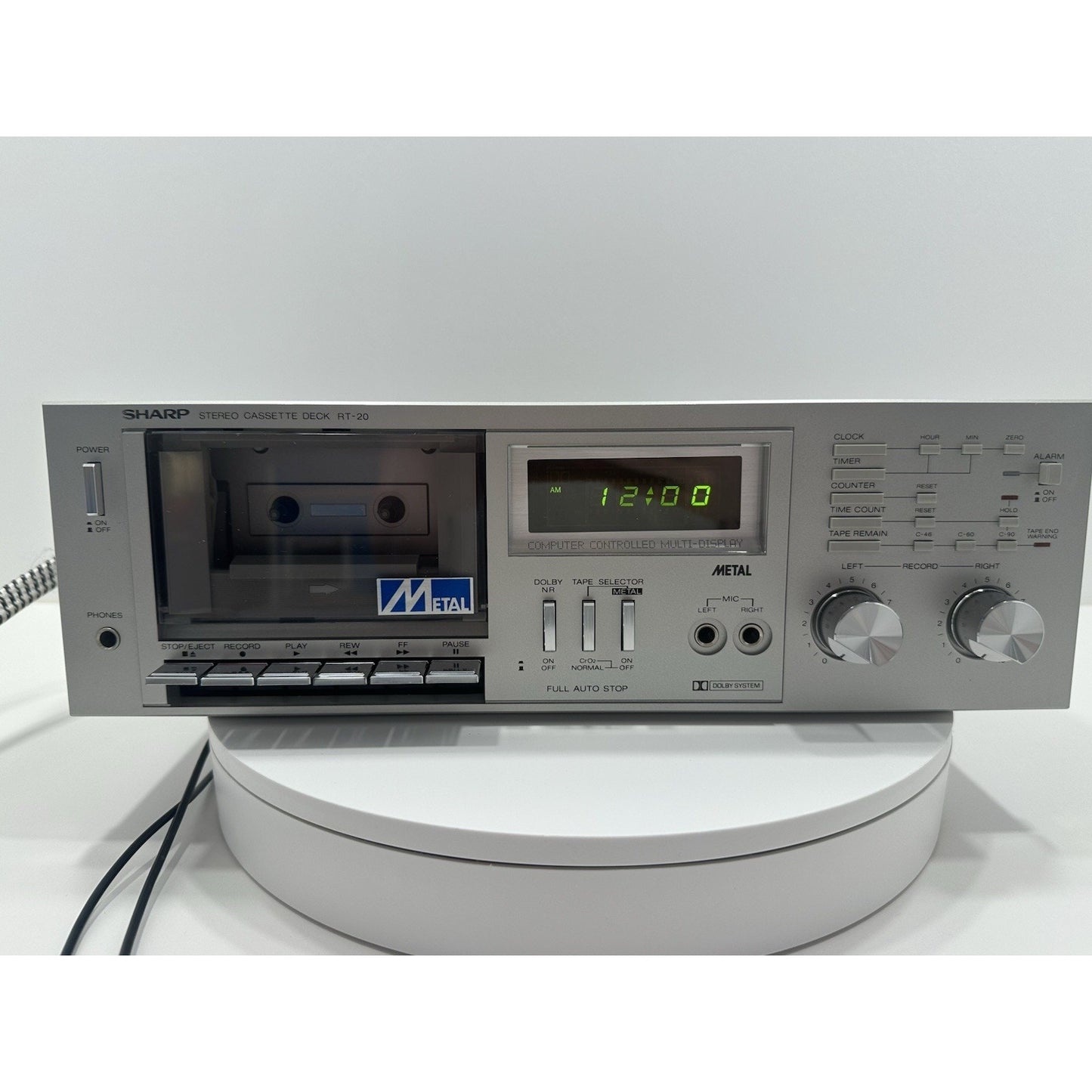 VINTAGE *NEW* Sharp RT-20 Stereo Cassette Deck Tape Player Recorder Japan