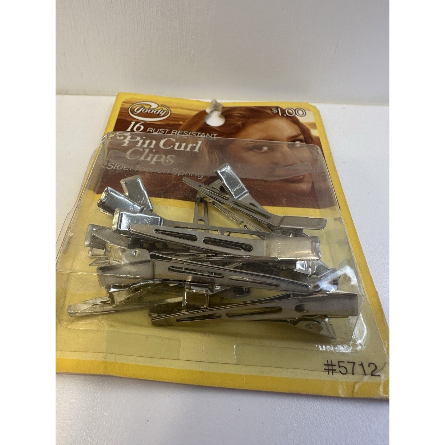 VINTAGE *NEW* 1977 Goody Pin Curl Clips Qty 16 Rust Resistant USA