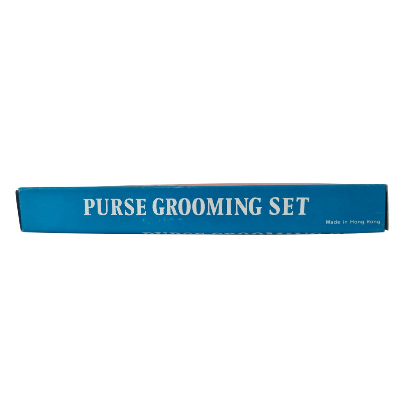 VINTAGE *NEW* 1970's Purse Grooming Set Brush Comb Mirror with Navy Blue Case
