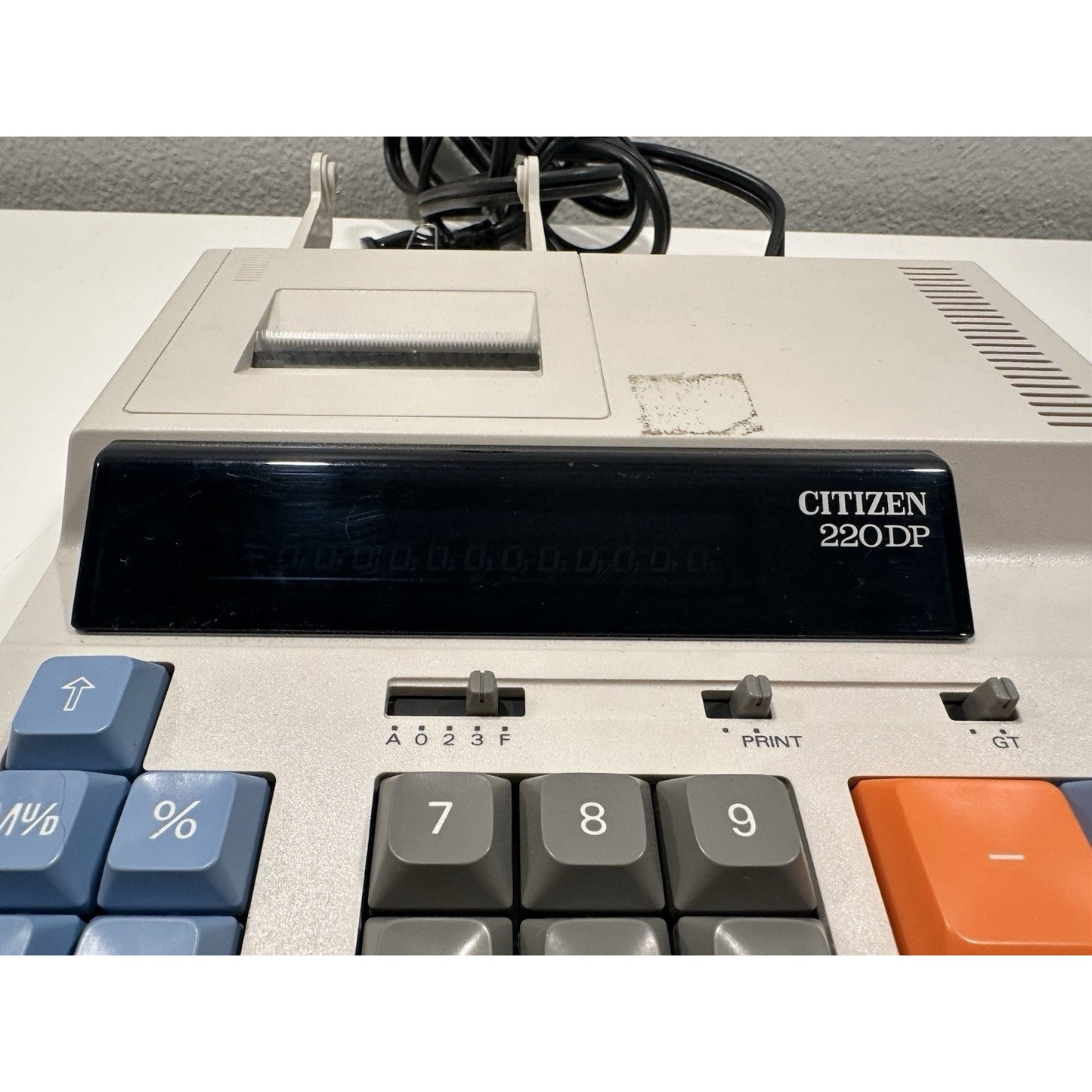 Needs Lovin' - VINTAGE 1980's Citizen 220DP Electronic Printing Calculator