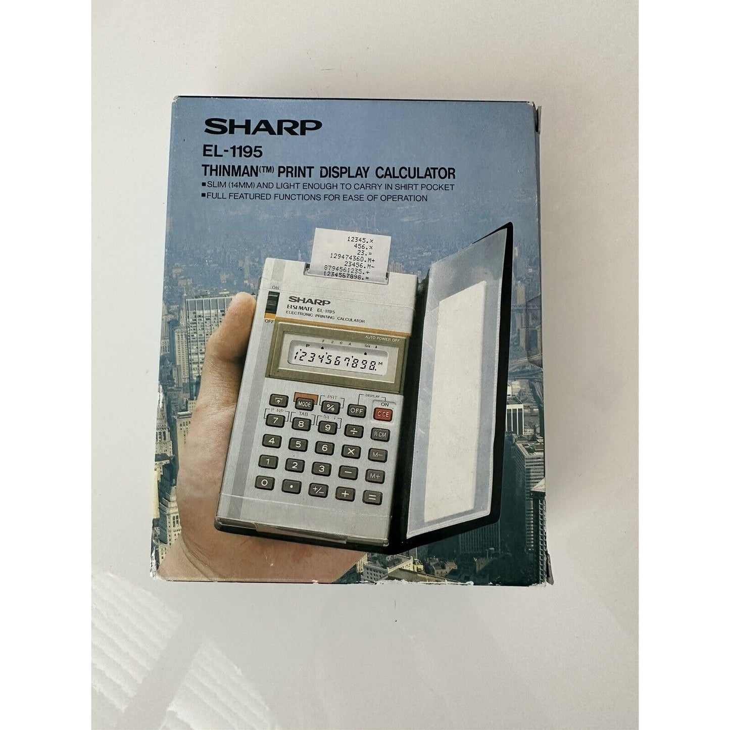 VINTAGE *NEW* Sharp EL-1195 Thinman Printer Calculator