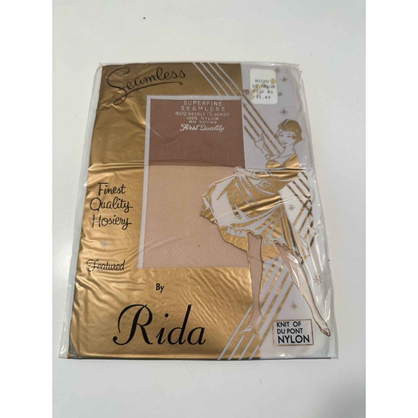 VINTAGE *NEW* Fashion By Rita Seamless-Lt Beige Sz 8.5 X 3-Pack