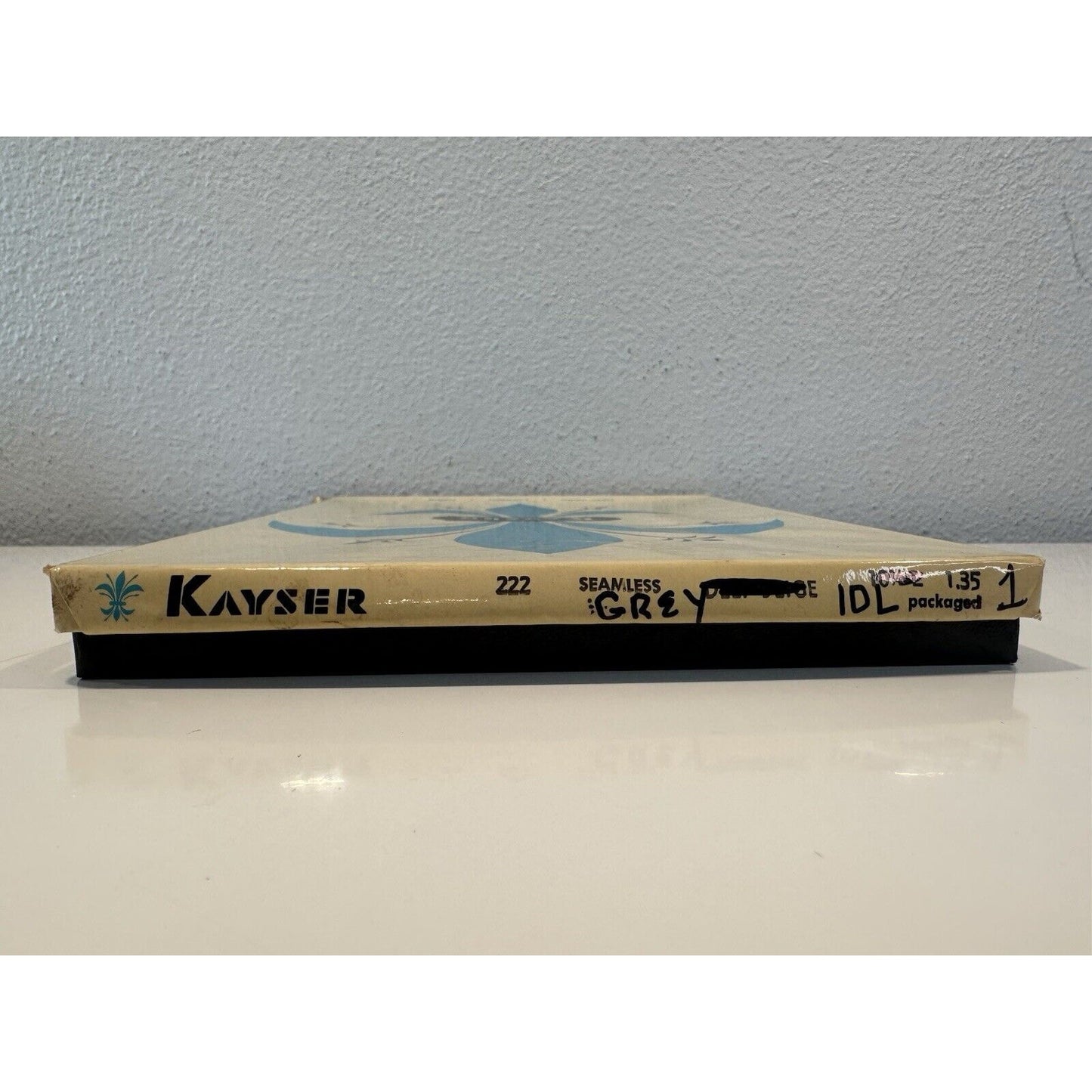 VINTAGE *NEW* Kayser Hosiery-Seamless-Grey-1pair-Sz10L