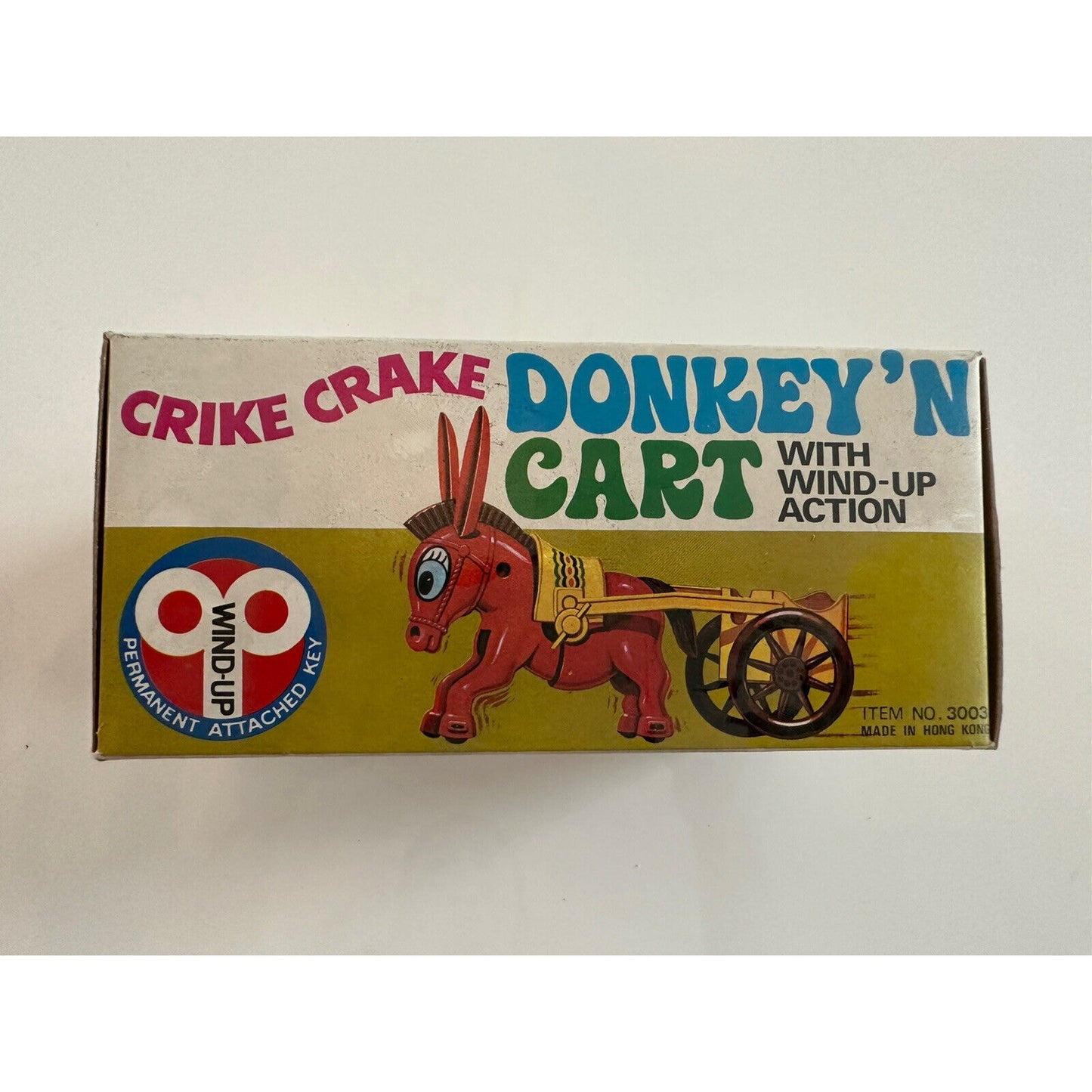 VINTAGE *NEW* Crike Crake Donkey 'n Cart With Wind Up Action Toy
