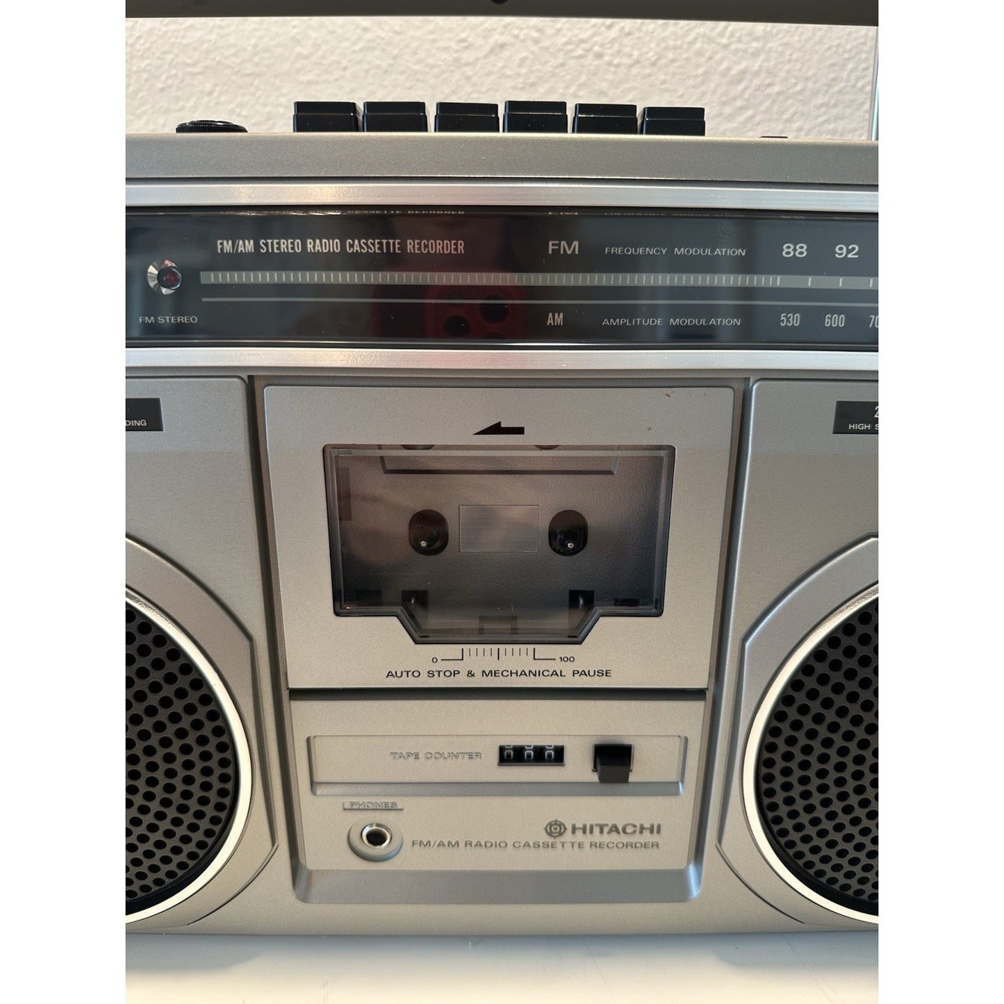 VINTAGE *NEW* 80's Hitachi TRK-7500H Boom Box Radio Cassette Recorder