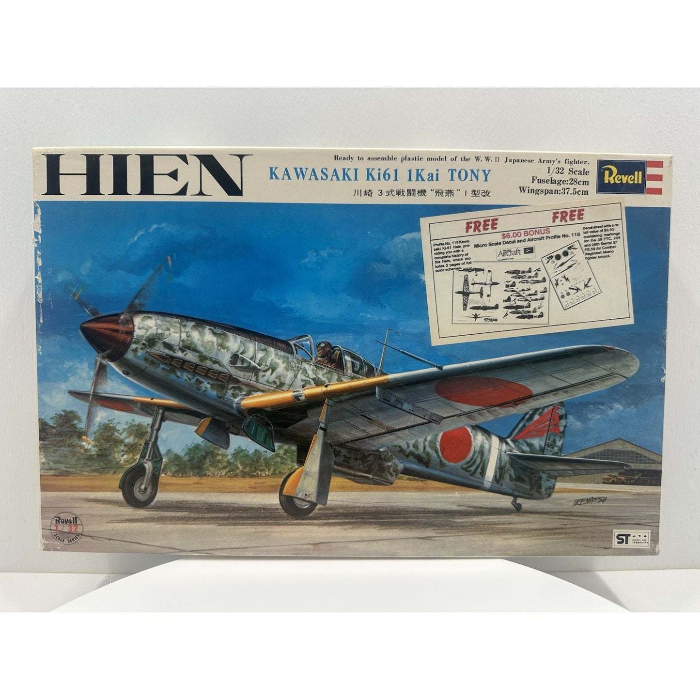 VINTAGE 1972 Revell Hein Kawasaki Ki61 1Kai TONY Japan Model Kit