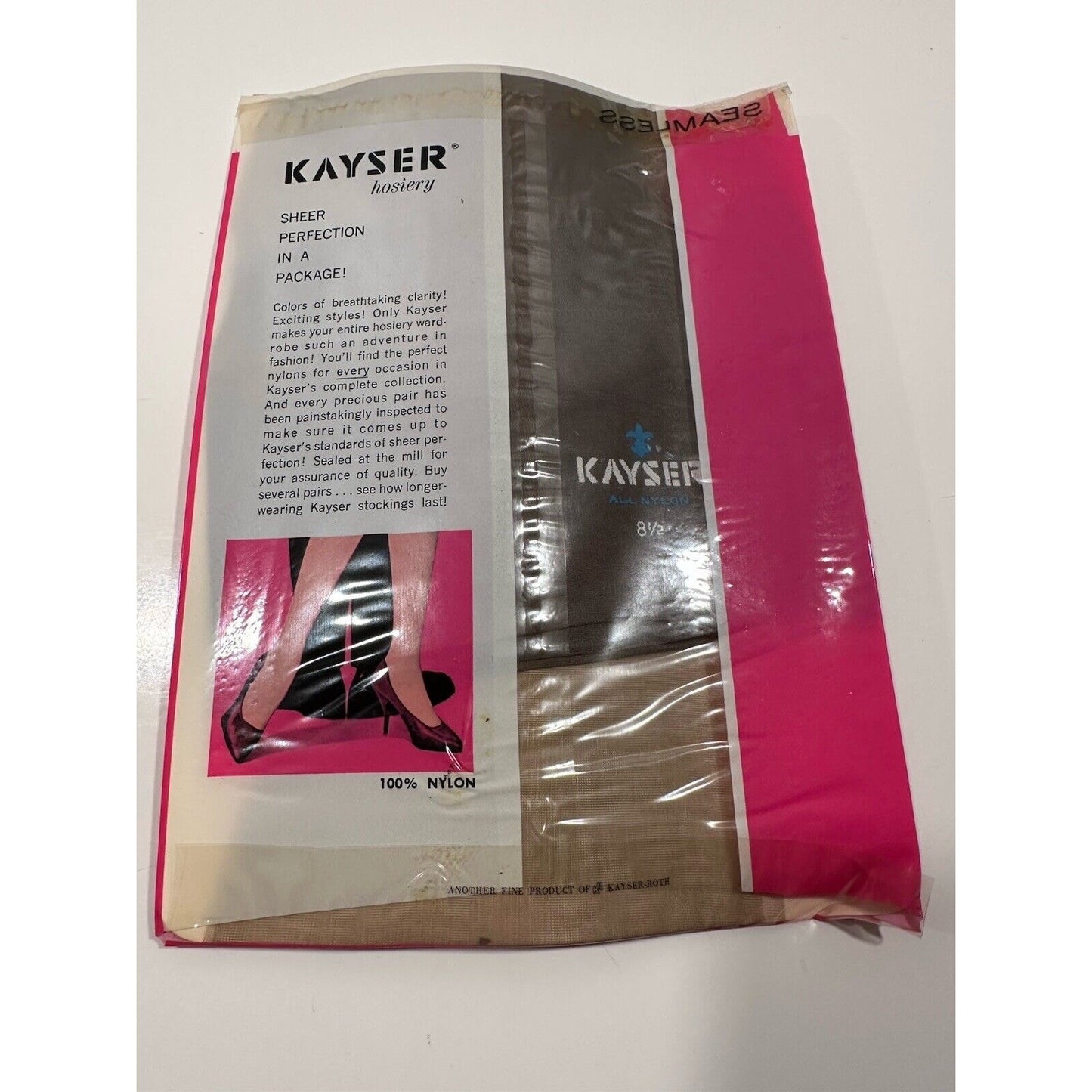 VINTAGE *NEW* Kayser Hosiery-Seamless-Grey-3pair-Sz8.5M