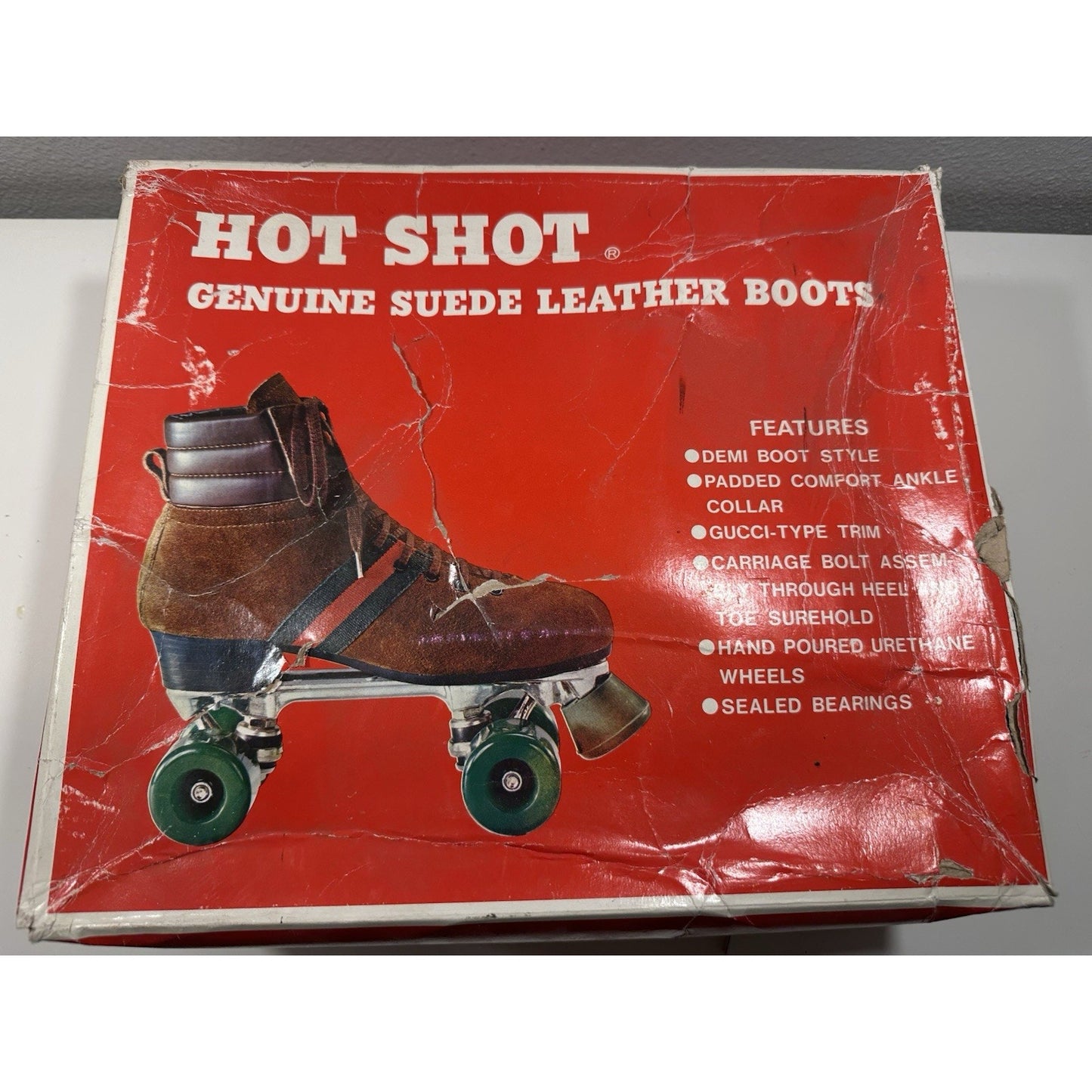 VINTAGE *NEW* 1970's's Hot Shot Suede Demi-Boot Roller Skates-MN'S 8/WMN 10