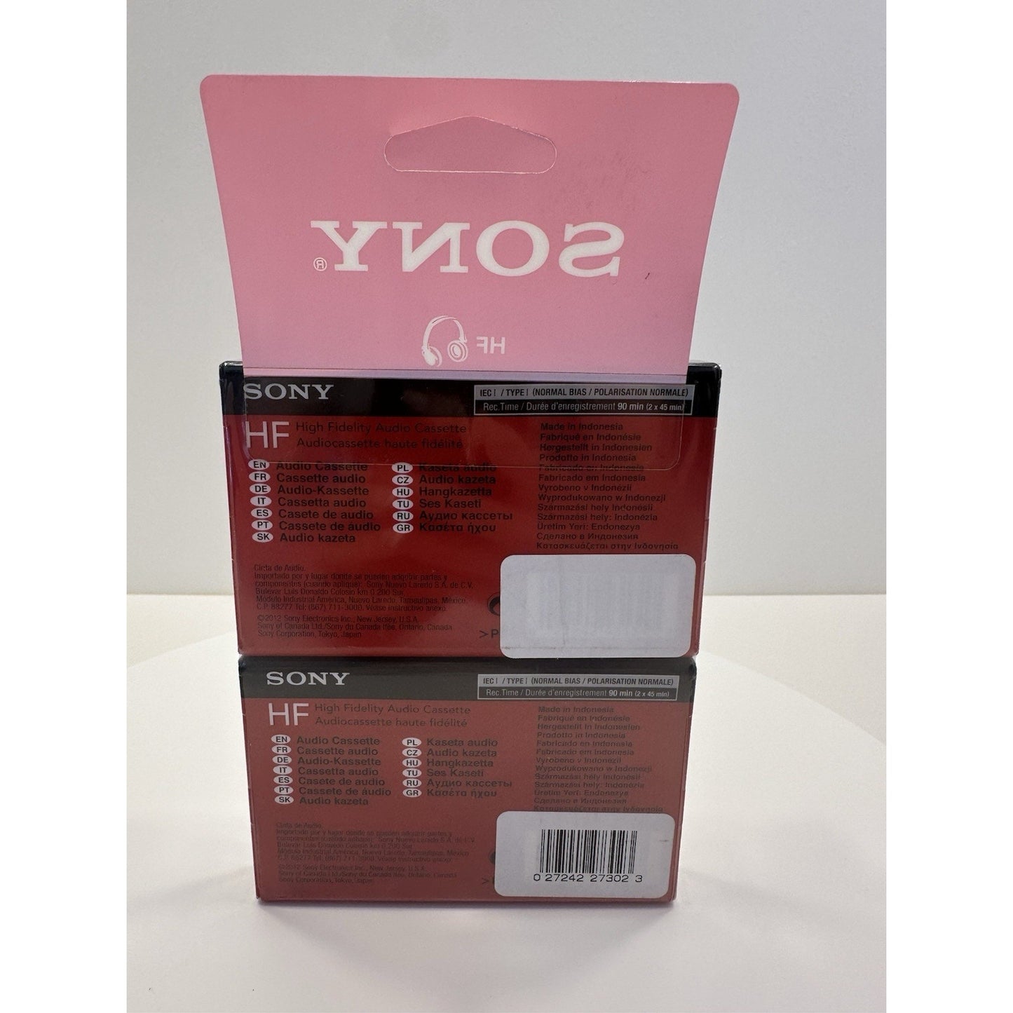 VINTAGE *NEW* 1980's SONY HF 90-Min 2-Pk Blank Audio Cassette Tape Sealed