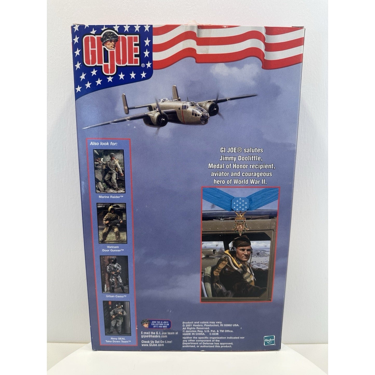 VINTAGE 2001 GI Joe Jimmy Doolittle Medal of Honor Recipient 12" Action Figure