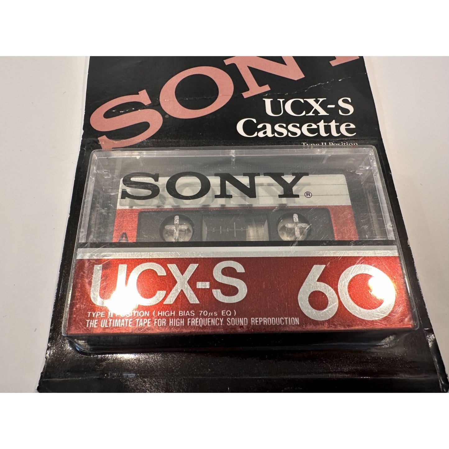 VINTAGE *NEW* Sony UCX-S 60 Type II Audio Cassette Tape on Card