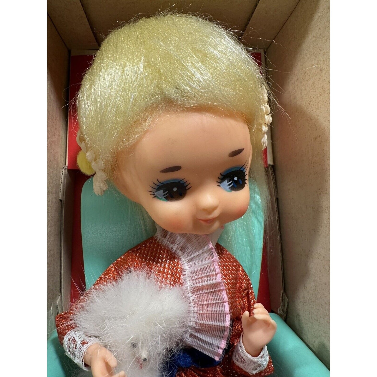 VINTAGE *NEW*1960's Jaymar Musical Revolving Doll w/Jewelry Box
