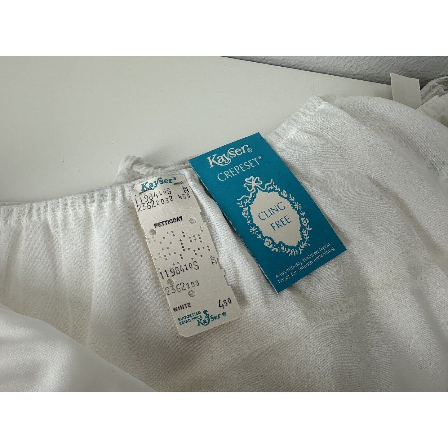 VINTAGE *NEW* Kayser Women's Slip/Petticoat Small White Nylon Set=4