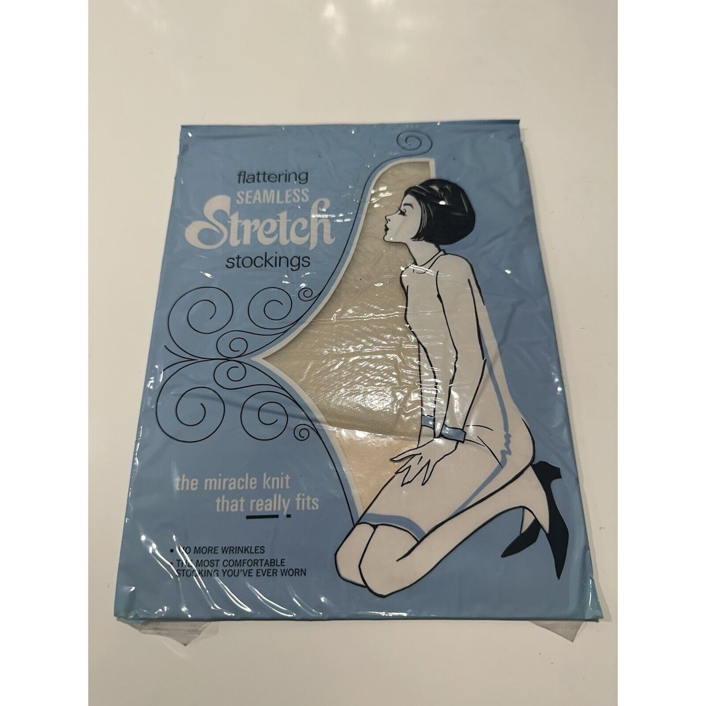 VINTAGE *NEW* 1960's Lassiter Hosiery Solar-Demi-Toe-Stretch-Merrie Maid Sz10.5/11 X 6