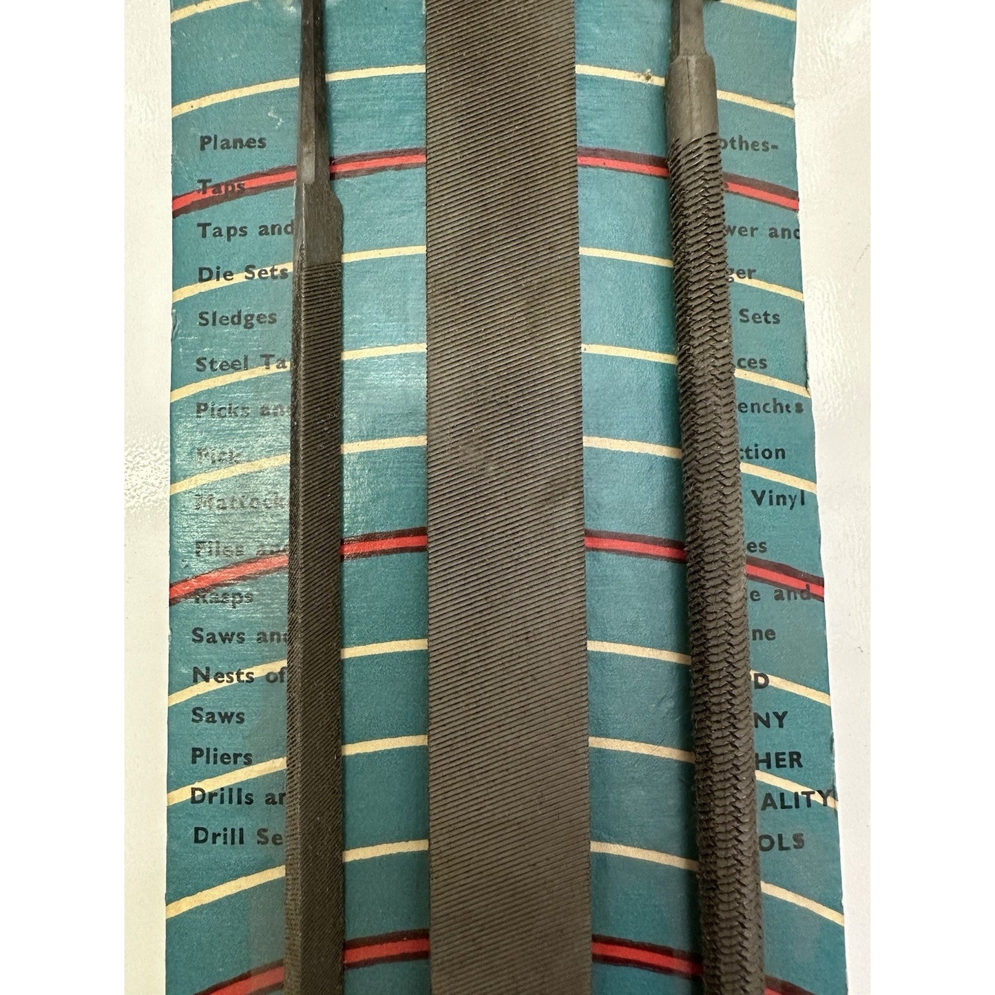 VINTAGE *NEW* 60's Premier 3-Piece Taper/Bastard (Mill/Round) File Set