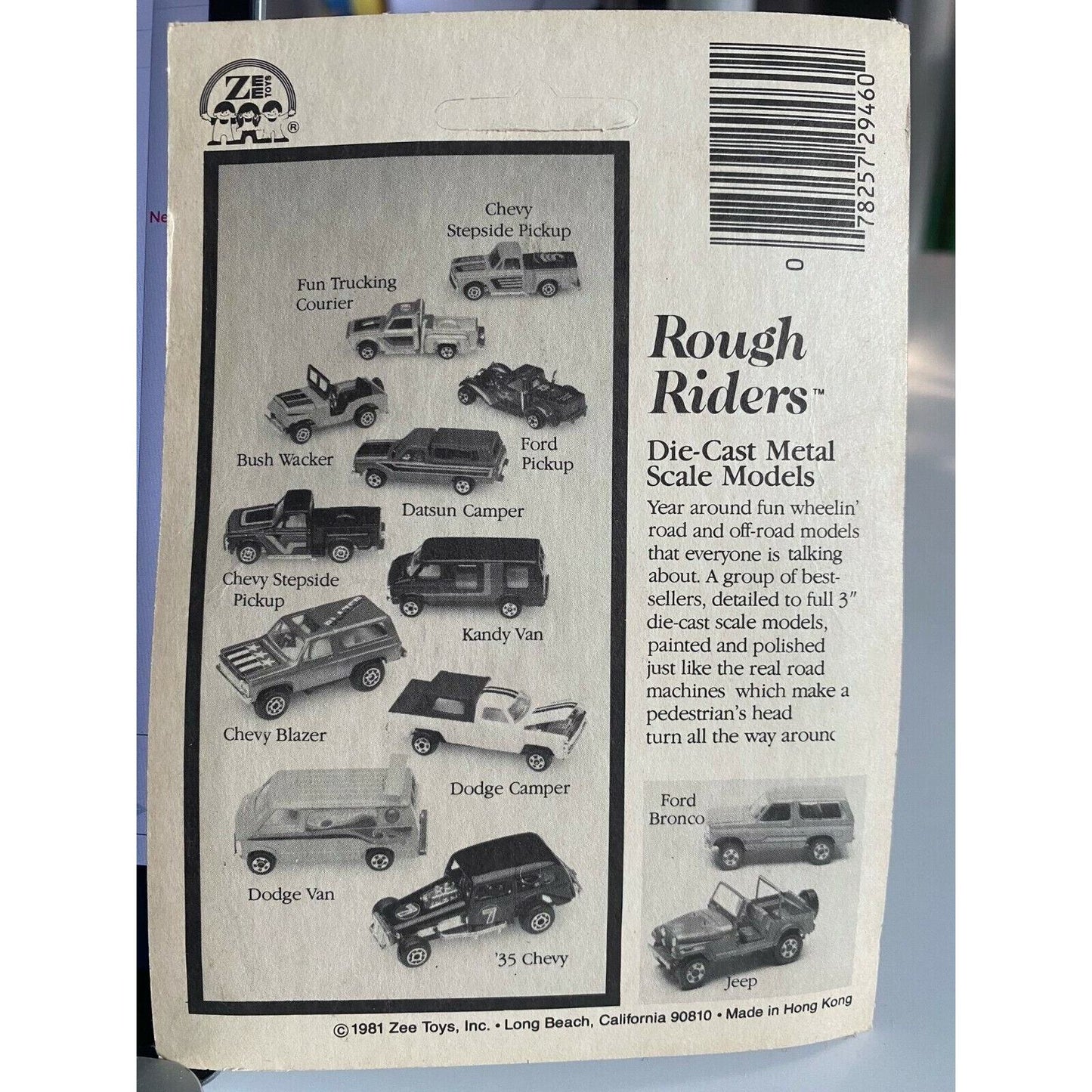 VINTAGE *NEW* 1980's Rough Riders Die Cast Metal Scale Model Chevy Stepside PickUp - Black