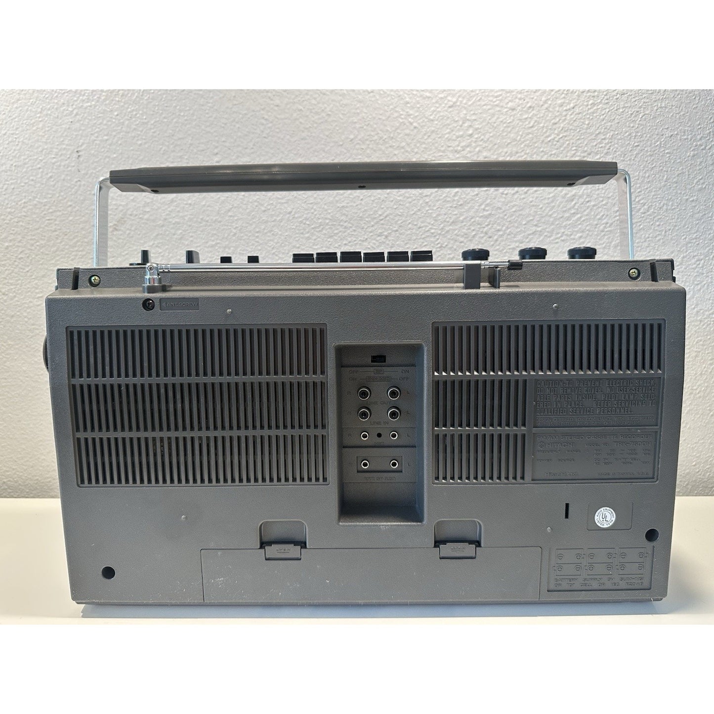 VINTAGE *NEW* 80's Hitachi TRK-7500H Boom Box Radio Cassette Recorder