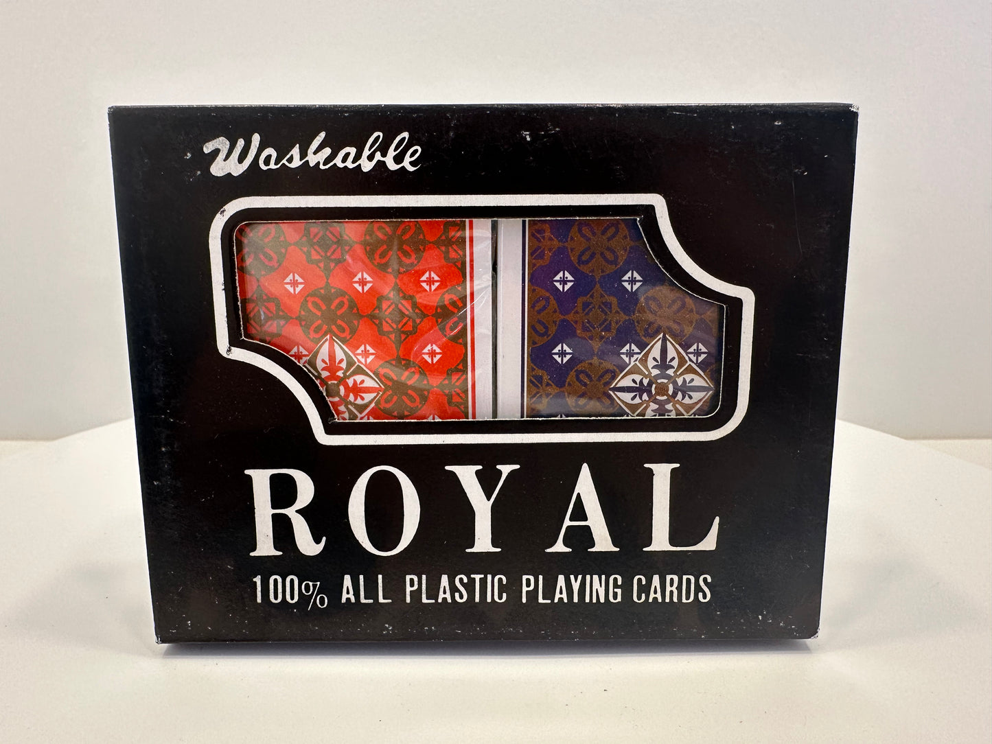 VINTAGE *NEW* Royal Washable Plastic Playing Cards Double Deck