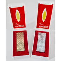 VINTAGE *NEW* 1960's Silver and Gold Textured Lighters by Supreme USA Set of 2