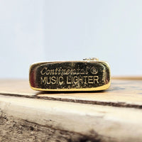 VINTAGE *NEW* 1960's Continental Gold Texture Music Lighter Japan