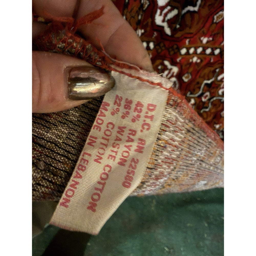 VINTAGE *PRISTINE* 1960's Patterned Labanese Velvet Tapestry