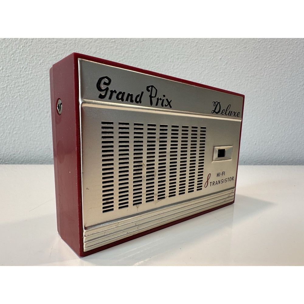 VINTAGE *NEW* Grand Prix Deluxe Hi-Fi Red Transistor AM Pocket Radio