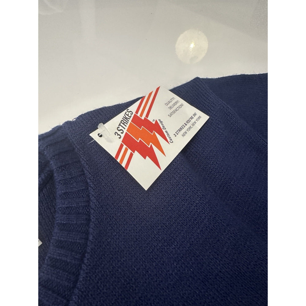 Vintage *NEW* Original 1980's Navy 'Sony Tape' Dealer Promo Sweater w/Tag Sz S