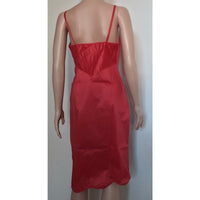 VINTAGE *NEW* 1960's Kayser Women's Red TRICOT Nylon Long Slip Size 34