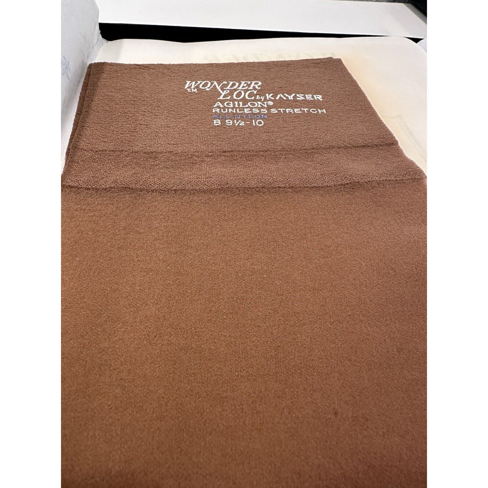 VINTAGE *NEW* Kayser Hose-Wonderloc Stretch-Honeysweet-Seamless-Sz9.5/10 B 3pk
