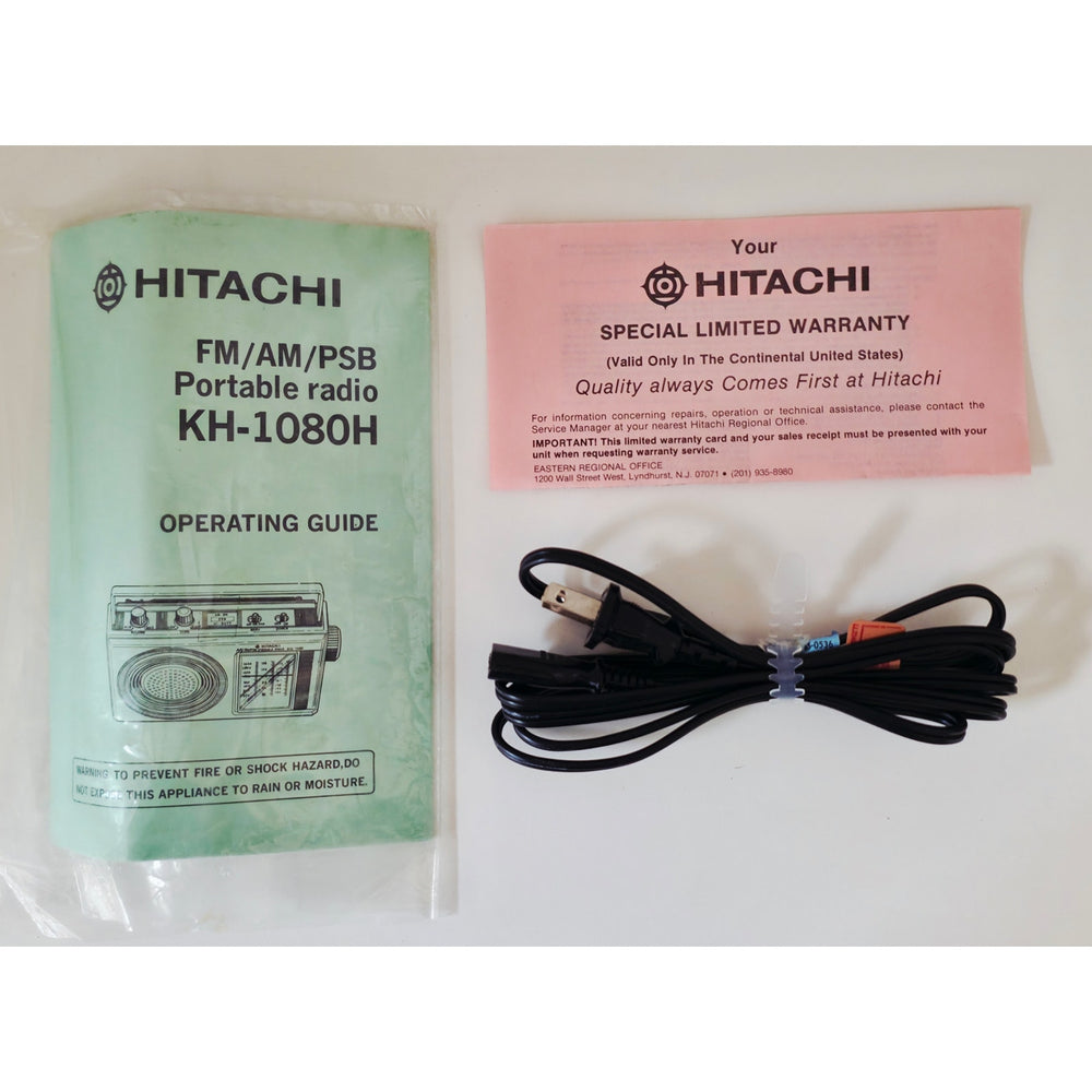 VINTAGE *PRISTINE* 1980's Hitachi KH-1080H AM/FM/PSB 3-Band Portable Radio