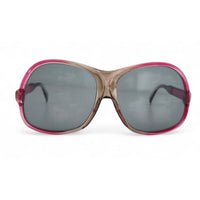 VINTAGE *NEW* 1970's Unisex Sunglasses Oversized Pink Ombre Frame with Gray Lens