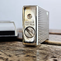 VINTAGE *NEW* 1960's Hadson Triumph Silver Textured Lighter Japan