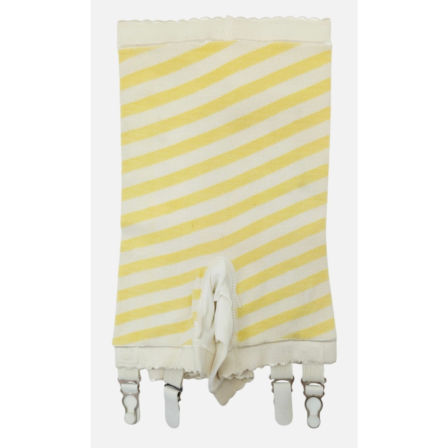 VINTAGE *NEW* 1960's Ban-Lon Women's Yellow & White Striped Girdle w/Garter Size S