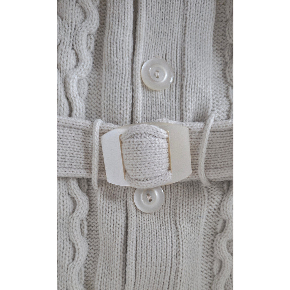 VINTAGE *NEW* 1970's Beige Women's Sweater Vest with Belt 100% Acrylic Size 36